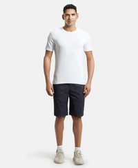 Super Combed Mercerized Cotton Woven Fabric Bermuda with Side Pockets - Graphite Printed-4
