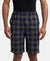 Super Combed Mercerized Cotton Woven Fabric Bermuda with Side Pockets - Navy & Deep Olive-1