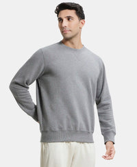 Super Combed Cotton Rich Fleece Sweatshirt with StayWarm Technology - Grey Melange-2