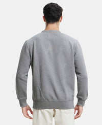 Super Combed Cotton Rich Fleece Sweatshirt with StayWarm Technology - Grey Melange-3