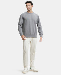 Super Combed Cotton Rich Fleece Sweatshirt with StayWarm Technology - Grey Melange-4