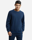 Super Combed Cotton Rich Fleece Sweatshirt with StayWarm Technology - Navy-1