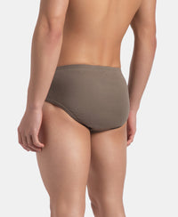 Super Combed Cotton Rib Solid Brief with StayFresh Treatment - Dark Khaki (Pack of 2)