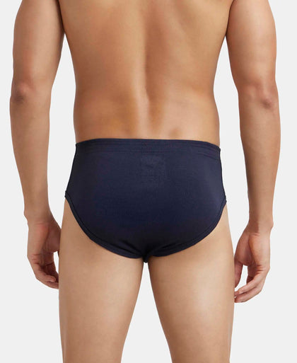 Super Combed Cotton Rib Solid Brief with StayFresh Treatment - Deep Navy-3