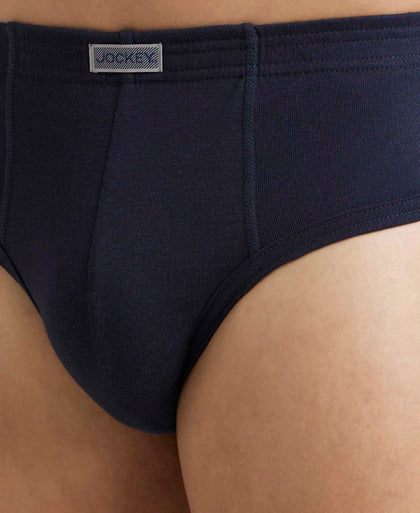 Super Combed Cotton Rib Solid Brief with StayFresh Treatment - Deep Navy-6