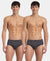 Super Combed Cotton Rib Solid Brief with StayFresh Treatment - Magnet (Pack of 2)