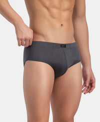 Super Combed Cotton Rib Solid Brief with StayFresh Treatment - Magnet (Pack of 2)
