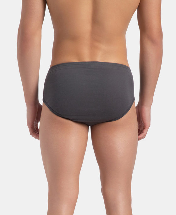Super Combed Cotton Rib Solid Brief with StayFresh Treatment - Magnet (Pack of 2)