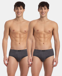 Super Combed Cotton Rib Solid Brief with StayFresh Treatment - Magnet (Pack of 2)