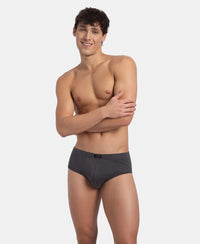 Super Combed Cotton Rib Solid Brief with StayFresh Treatment - Magnet (Pack of 2)