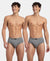 Super Combed Cotton Rib Solid Brief with StayFresh Treatment - Mid Grey Melange (Pack of 2)