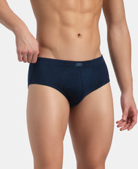 Super Combed Cotton Rib Solid Brief with StayFresh Treatment - Pageant Blue (Pack of 2)