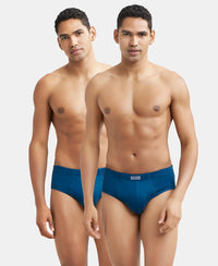 Super Combed Cotton Rib Solid Brief with StayFresh Treatment - Poseidon (Pack of 2)