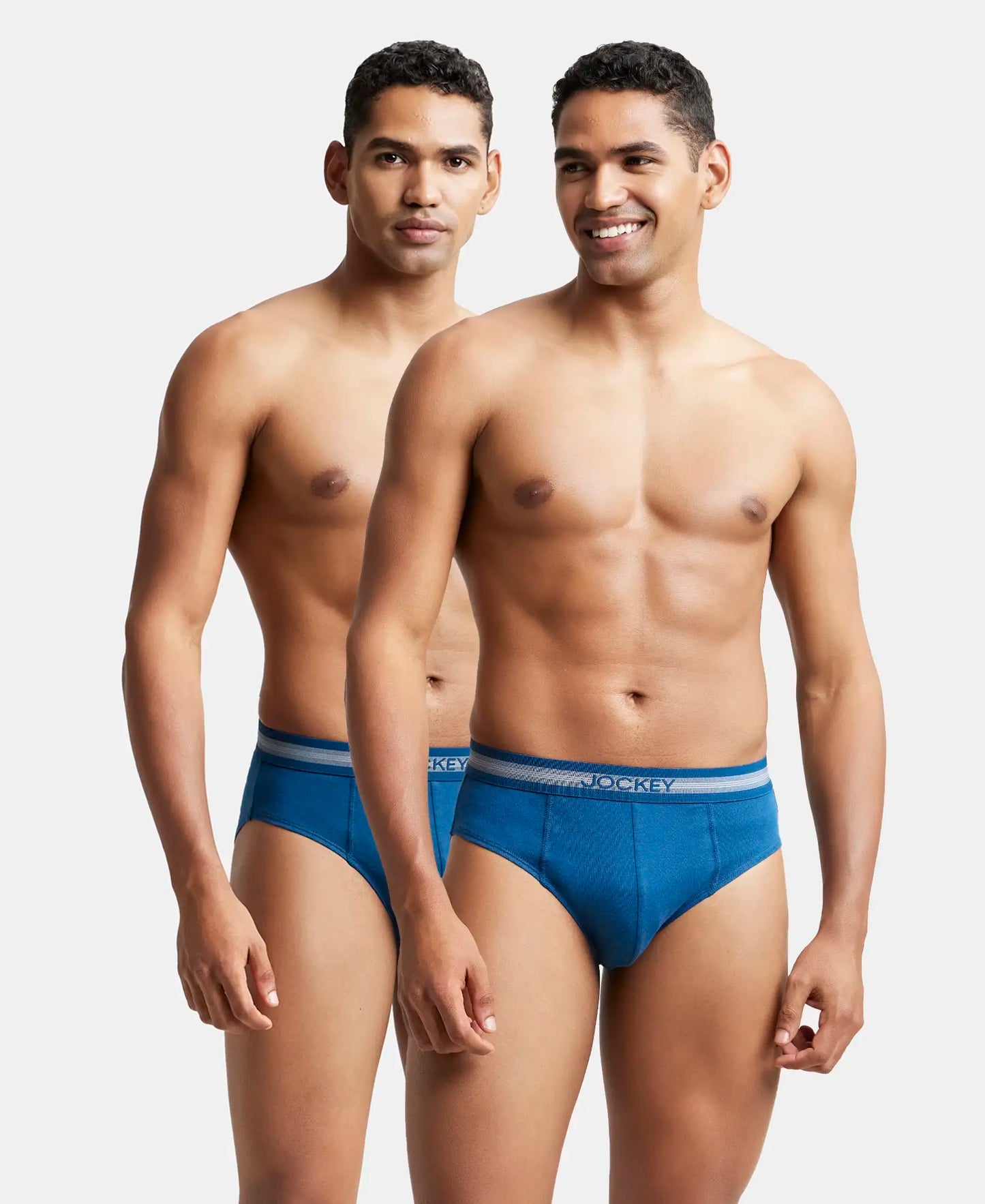 Super Combed Cotton Solid Brief with Stay Fresh Treatment - Poseidon (Pack of 2)