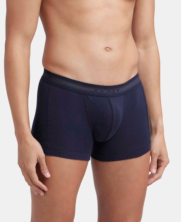 Super Combed Cotton Rib Solid Trunk with StayFresh Treatment - Deep Navy-2