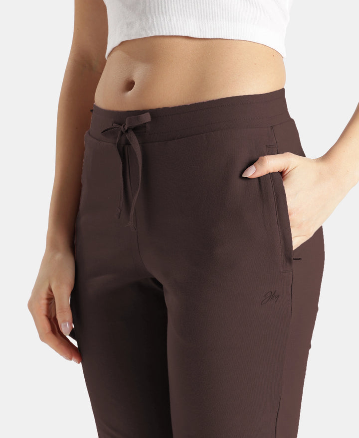 Super Combed Cotton Elastane Stretch Slim Fit Capri with Side Pockets - Coffee