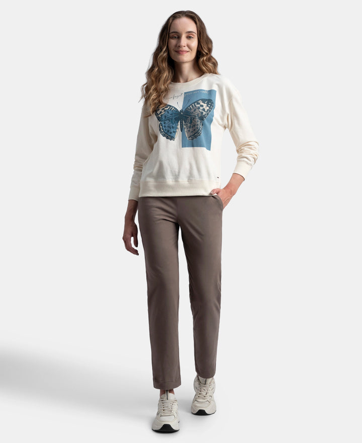 Super Combed Cotton Elastane Stretch Relaxed Fit Trackpants With Side Pockets - Dark Khaki