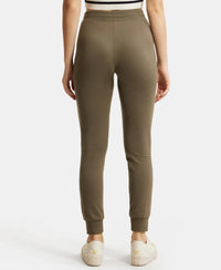 Super Combed Cotton Elastane French Terry Relaxed Fit Joggers With Zipper Pockets - Beetle