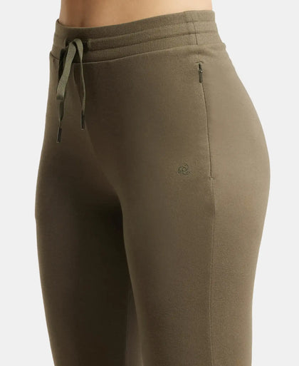 Super Combed Cotton Elastane Stretch Slim Fit Joggers with Side Pockets - Beetle