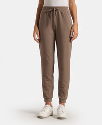 Super Combed Cotton Elastane French Terry Relaxed Fit Joggers With Zipper Pockets - Falcon