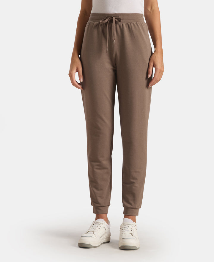 Super Combed Cotton Elastane French Terry Relaxed Fit Joggers With Zipper Pockets - Falcon