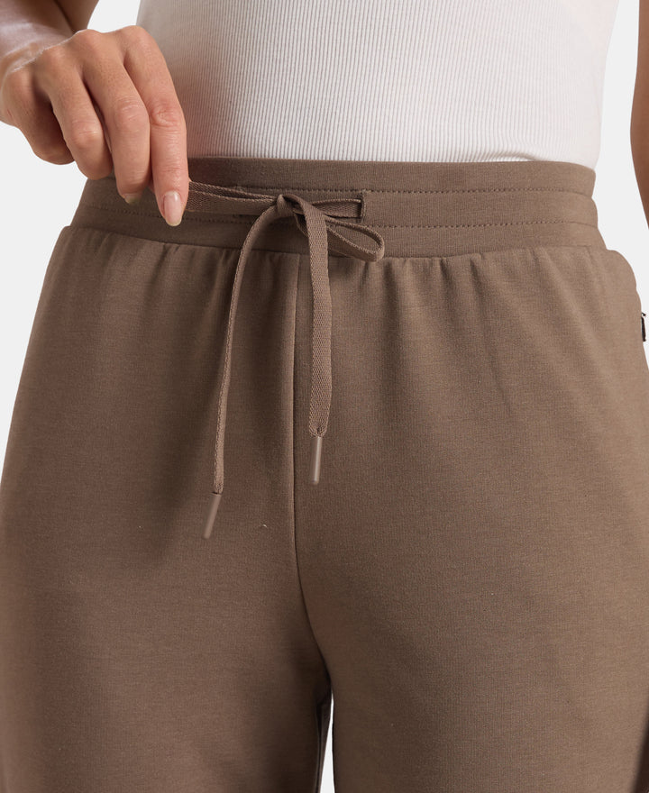 Super Combed Cotton Elastane French Terry Relaxed Fit Joggers With Zipper Pockets - Falcon