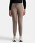 Super Combed Cotton Elastane French Terry Relaxed Fit Joggers With Zipper Pockets - Taupe Grey