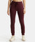 Super Combed Cotton Elastane French Terry Slim Fit Joggers With Zipper Pockets - Wine Tasting