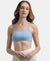 Super Combed Cotton Elastane Stretch Multiway Styled Crop Top With Adjustable Straps and StayFresh Treatment - Soft Chambray