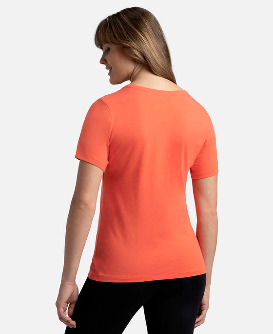 Super Combed Cotton Elastane Stretch Regular Fit Graphic Printed Round Neck Half Sleeve T-Shirt  - Dubarry print050-3