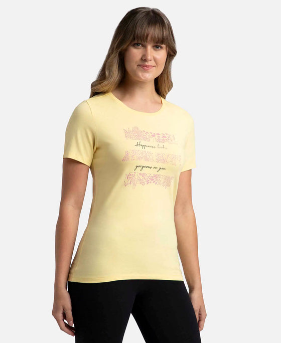 Super Combed Cotton Elastane Stretch Regular Fit Graphic Printed Round Neck Half Sleeve T-Shirt  - Pineapple Slice Assorted Prints-2