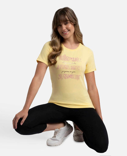 Super Combed Cotton Elastane Stretch Regular Fit Graphic Printed Round Neck Half Sleeve T-Shirt  - Pineapple Slice Assorted Prints-6