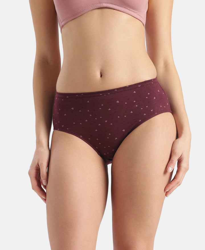 High Coverage Super Combed Cotton Hipster With Concealed Waistband and StayFresh Treatment - Dark Prints (Pack of 5)