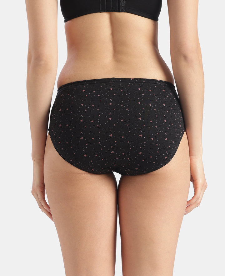 High Coverage Super Combed Cotton Hipster With Concealed Waistband and StayFresh Treatment - Dark Prints (Pack of 5)