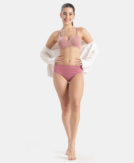 High Coverage Super Combed Cotton Hipster With Concealed Waistband and StayFresh Treatment - Dark Prints (Pack of 5)