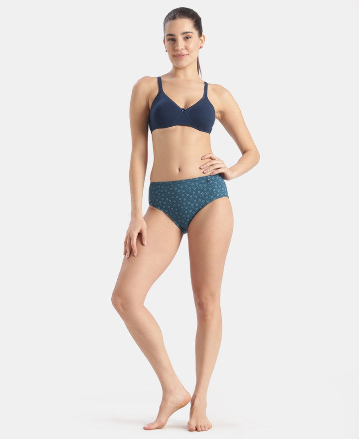 High Coverage Super Combed Cotton Hipster With Concealed Waistband and StayFresh Treatment - Dark Prints (Pack of 5)