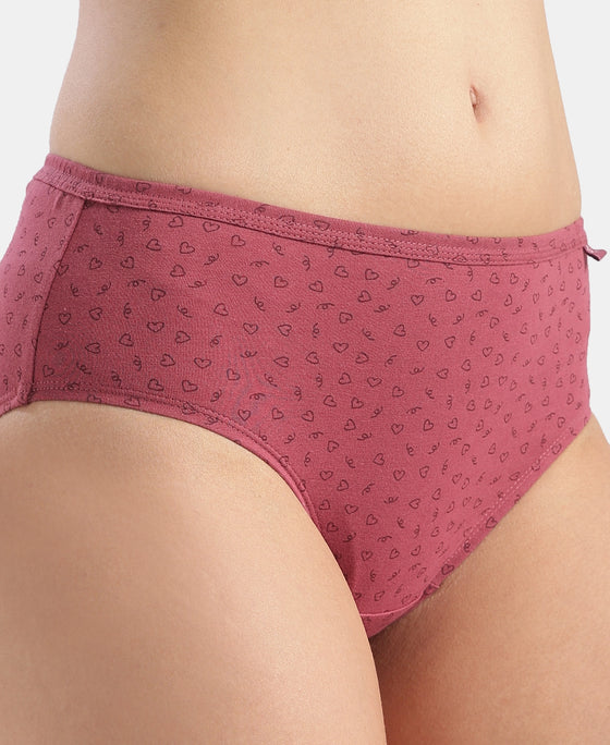 High Coverage Super Combed Cotton Hipster With Concealed Waistband and StayFresh Treatment - Dark Prints (Pack of 5)