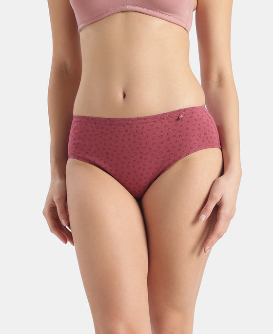 High Coverage Super Combed Cotton Hipster With Concealed Waistband and StayFresh Treatment - Dark Prints (Pack of 5)