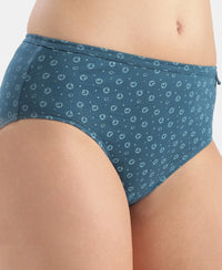 High Coverage Super Combed Cotton Hipster With Concealed Waistband and StayFresh Treatment - Dark Prints (Pack of 5)