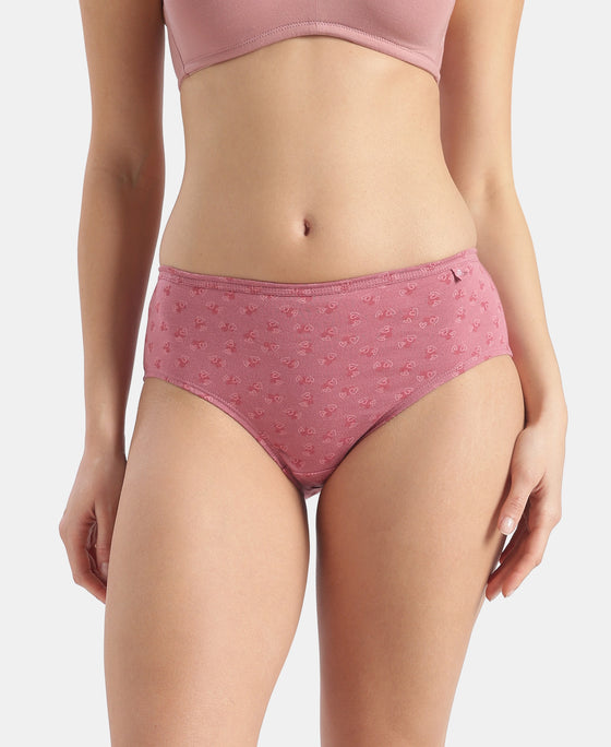 High Coverage Super Combed Cotton Hipster With Concealed Waistband and StayFresh Treatment - Dark Prints (Pack of 5)