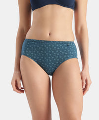 High Coverage Super Combed Cotton Hipster With Concealed Waistband and StayFresh Treatment - Dark Prints (Pack of 5)