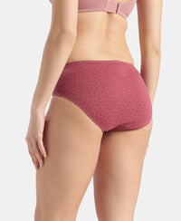 High Coverage Super Combed Cotton Hipster With Concealed Waistband and StayFresh Treatment - Dark Prints (Pack of 5)