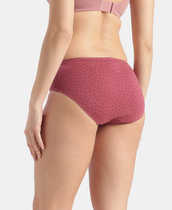 High Coverage Super Combed Cotton Hipster With Concealed Waistband and StayFresh Treatment - Dark Prints (Pack of 5)