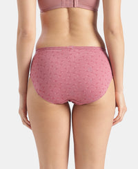 High Coverage Super Combed Cotton Hipster With Concealed Waistband and StayFresh Treatment - Dark Prints (Pack of 5)