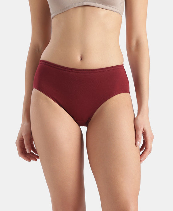 High Coverage Super Combed Cotton Hipster With Concealed Waistband and StayFresh Treatment - Dark Assorted (Pack of 5)