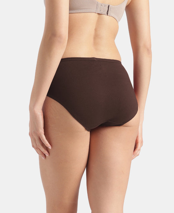 High Coverage Super Combed Cotton Hipster With Concealed Waistband and StayFresh Treatment - Dark Assorted (Pack of 5)