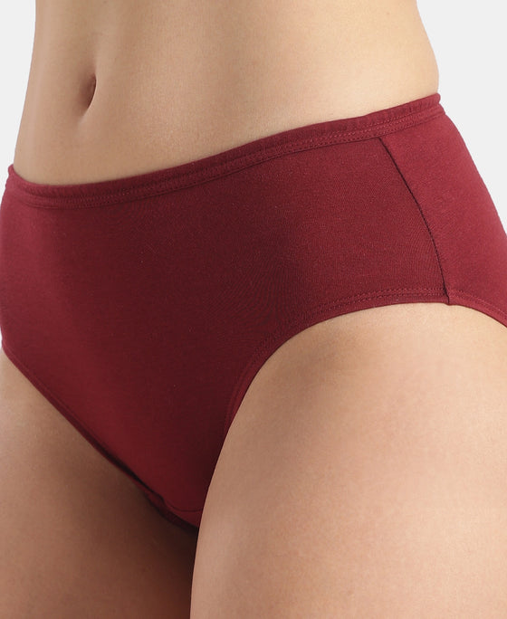 High Coverage Super Combed Cotton Hipster With Concealed Waistband and StayFresh Treatment - Dark Assorted (Pack of 5)