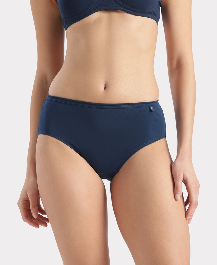 High Coverage Super Combed Cotton Hipster With Concealed Waistband and StayFresh Treatment - Dark Assorted (Pack of 5)