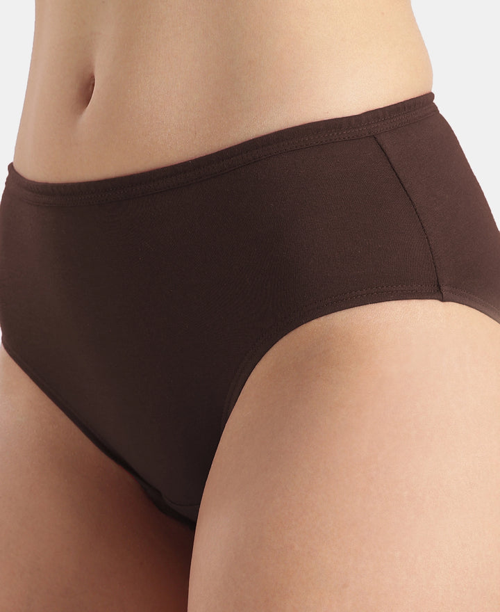 High Coverage Super Combed Cotton Hipster With Concealed Waistband and StayFresh Treatment - Dark Assorted (Pack of 5)