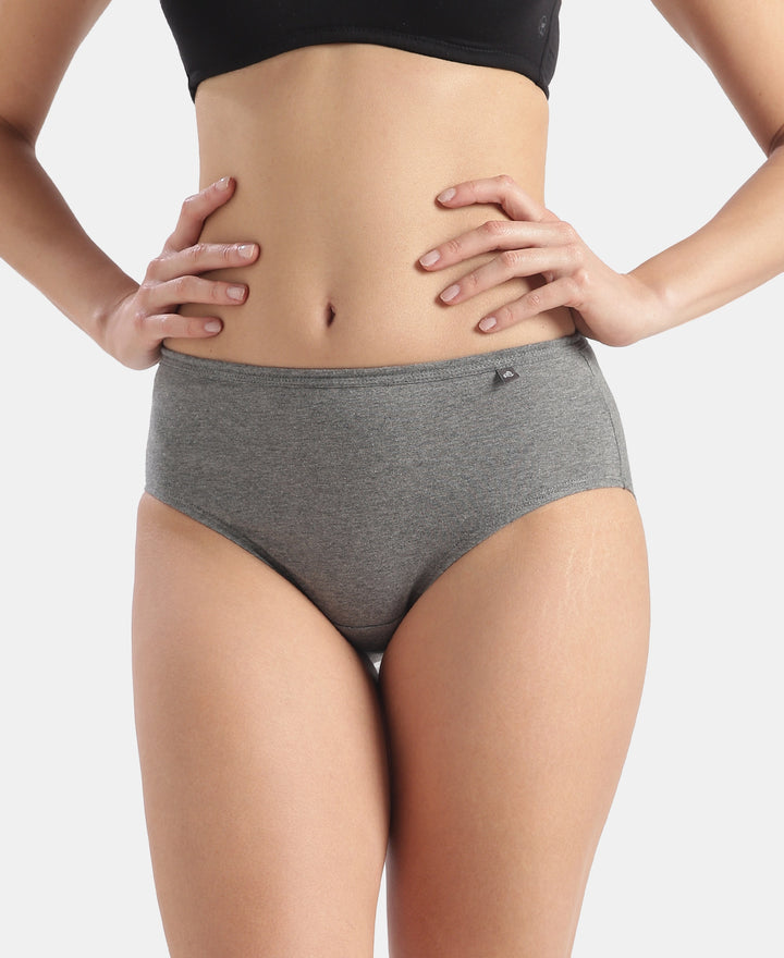 High Coverage Super Combed Cotton Hipster With Concealed Waistband and StayFresh Treatment - Dark Assorted (Pack of 5)